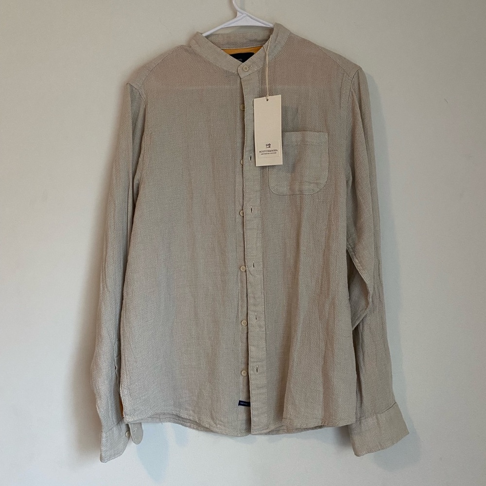 Scotch & Soda / long sleeve button up, beige